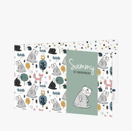 Geboortekaartjes print en patroon