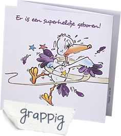 Een grappig geboortegedichtje of geboortetekstje maakt je geboortekaartje echt af.
