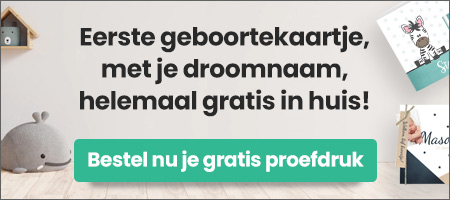 Gratis eerste proefdruk van je geboortekaartje