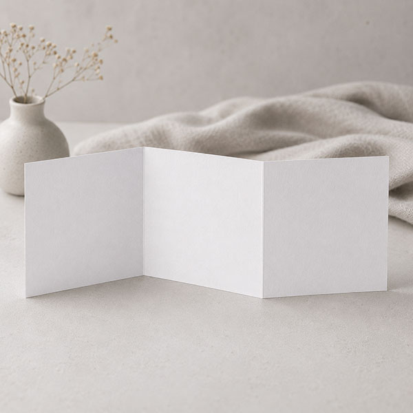 Kaartje zelf maken, type: 12,0 x 12,0 cm cm drieluik vierkant