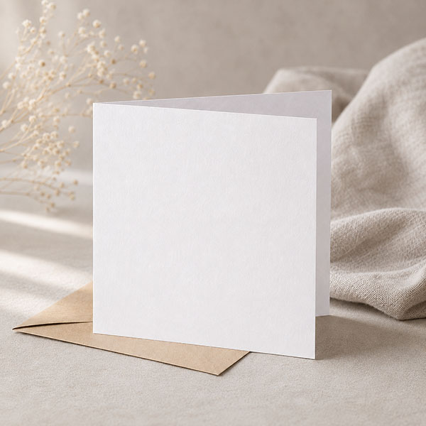 Kaartje zelf maken, type: 12 x 12 cm dubbel vierkant