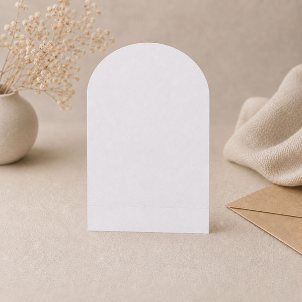 Kaartje zelf maken, type: 12,0 x 16,7 cm enkel staand rond