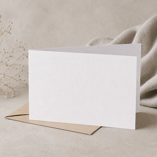 Kaartje zelf maken, type: 13,0 x 8,5 cm dubbel liggend