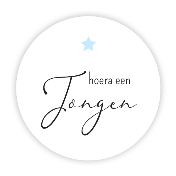 Hoera een jongen sierlijk