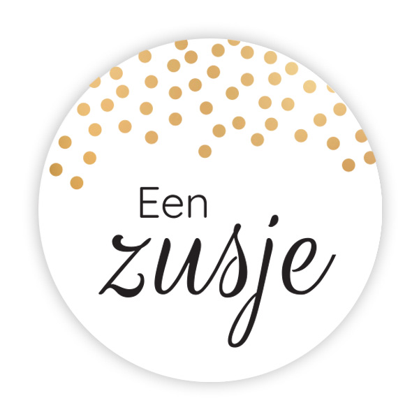 Een zusje met confetti 