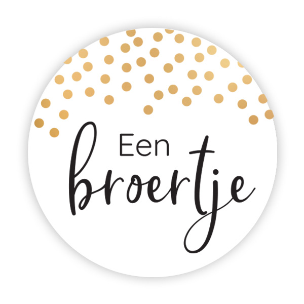 Een broertje met confetti 