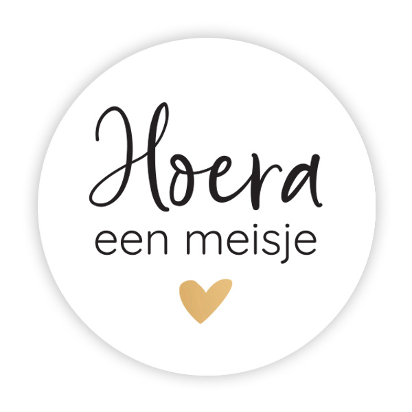 Hoera een meisje met hartje