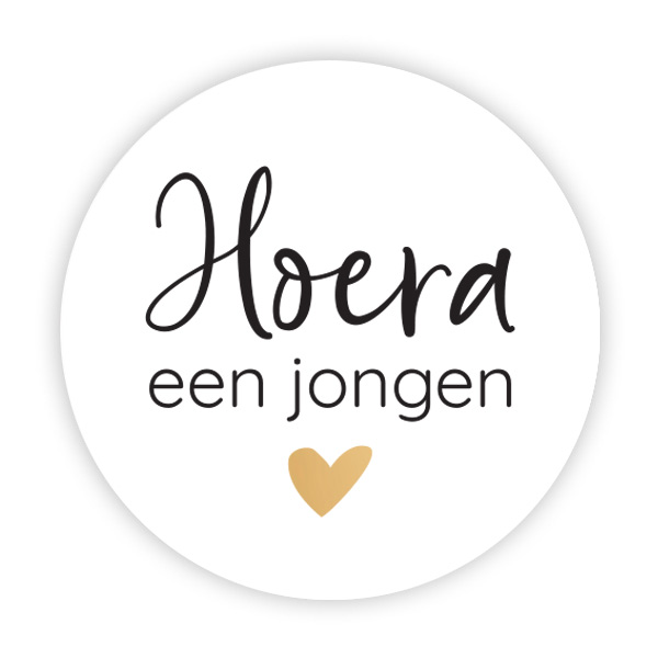 Hoera een jongen met hartje