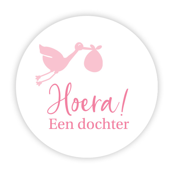 Hoera een dochter met ooievaar