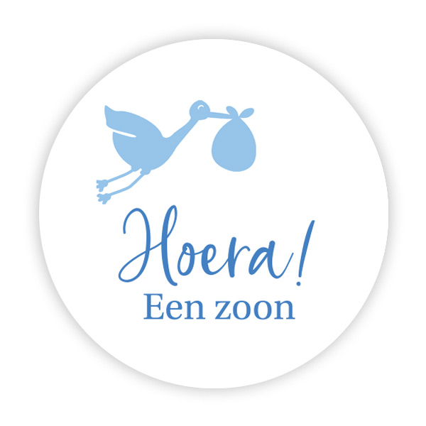 Hoera een zoon met ooievaar