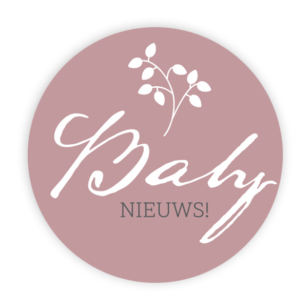 Baby nieuws oud roze