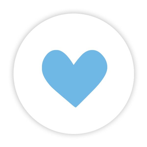 Hartje blauw