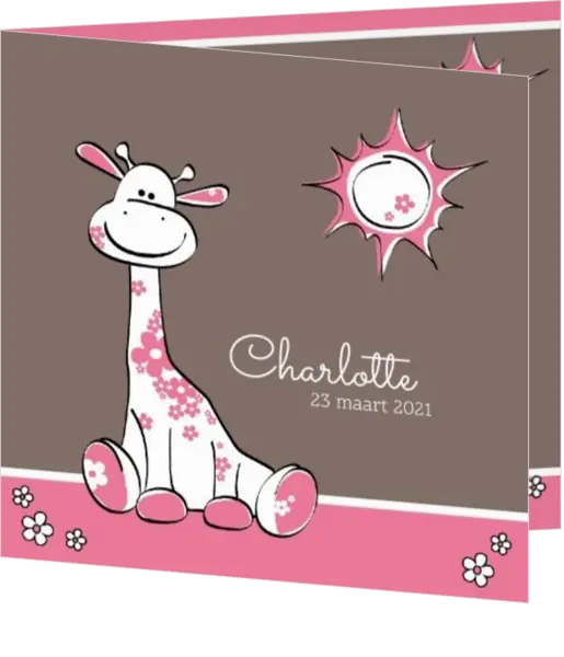 Charlotte - Roze giraffe