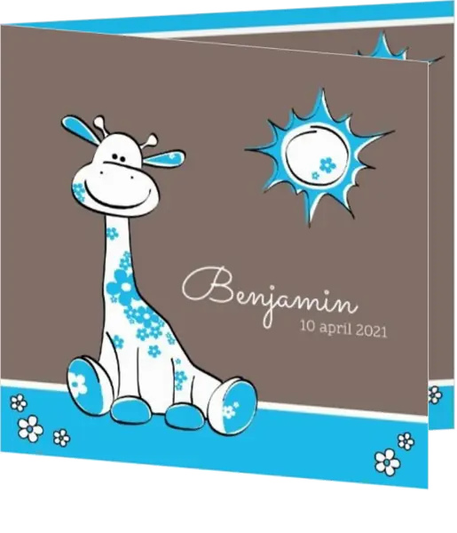 Benjamin - Blauwe giraffe