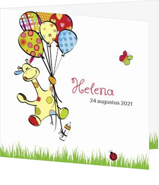 Helena - Giraffe met ballonnen