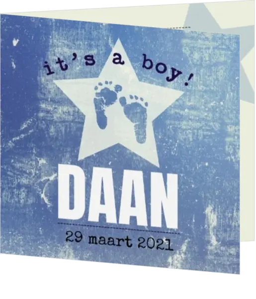 Daan - It's a boy blauw