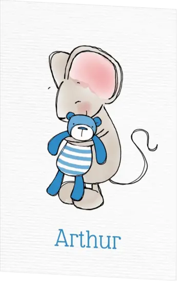 Arthur - Knuffelend muisje