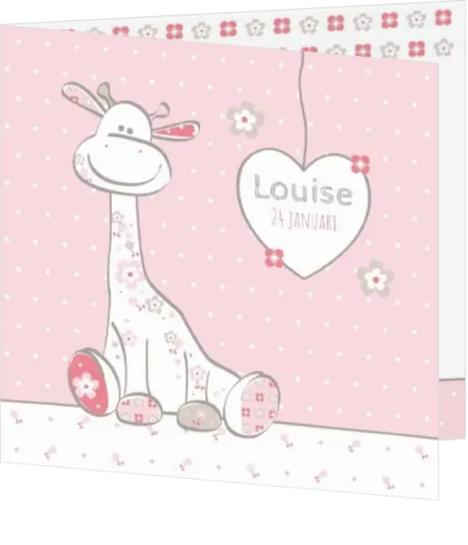 Louise - Lief girafje met bloemetjes