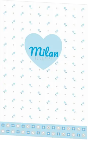 Milan - Blauw hart