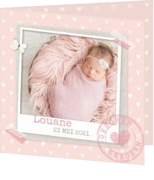 Louane - Polaroid met hartjes patroon