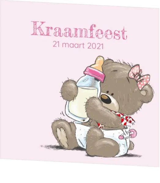 Schattige meisjesbeer met fles 11701510