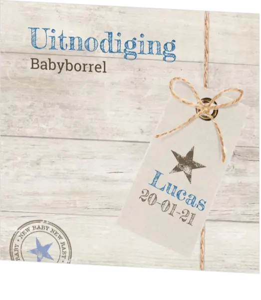 Tekst op schutting met label aan een touwtje 11700510