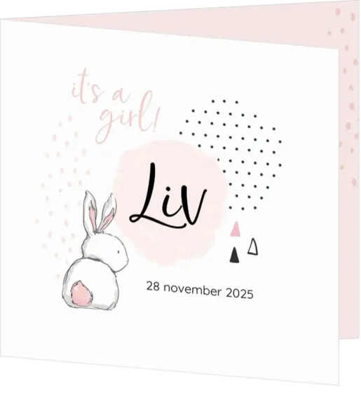Liv - Konijntje met stipjes roze