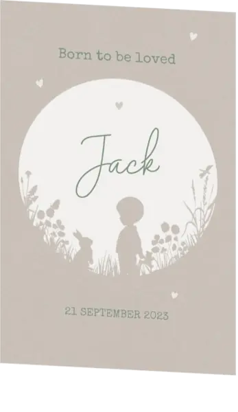 Geboortekaart Jack - Silhouet jongen