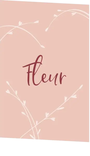 Geboortekaart Fleur - Takjes