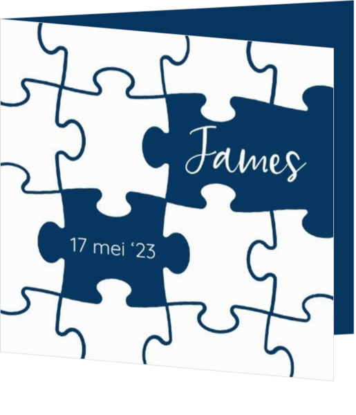 Geboortekaart James - Puzzel