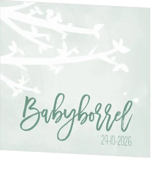 Babyborrel groen takken