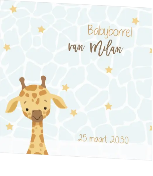 Babyborrel jongen giraf