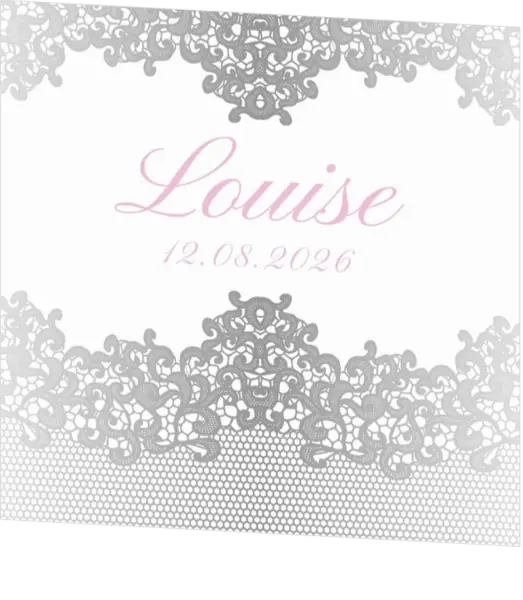 Poster 3 chique zilver kant