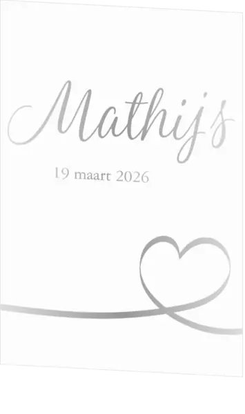 Poster 2 jongen glimmend zilver