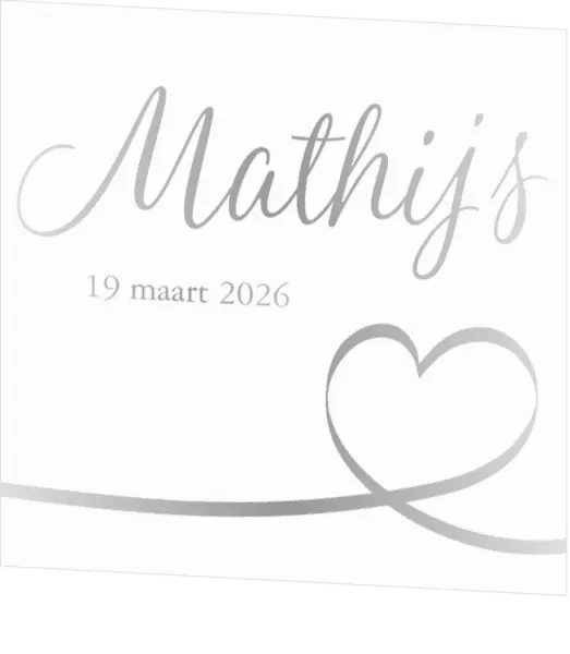 Poster 3 jongen glimmend zilver
