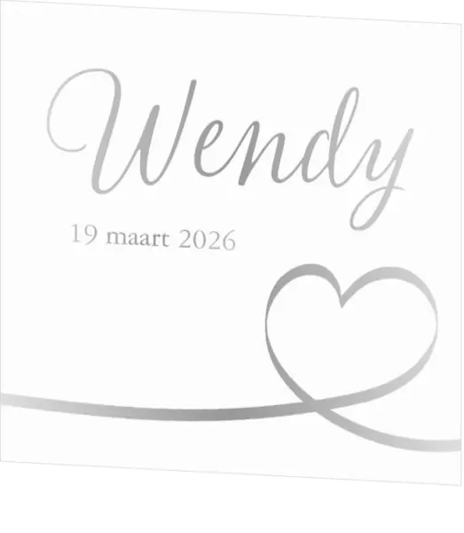 Poster 3 meisje glimmend zilver