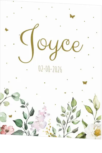 Poster 1 vlinders en bloemen
