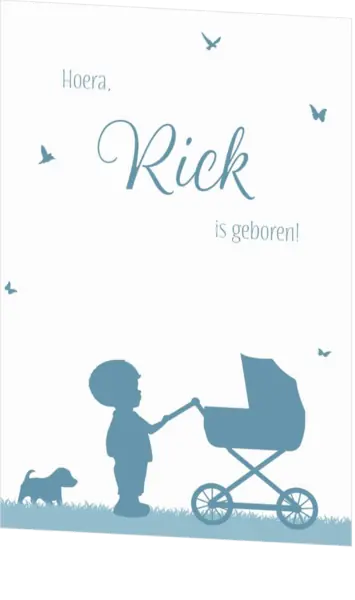 Poster 2 silhouet grote broer en baby broertje