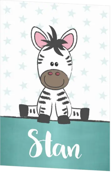 Poster 2 lief zebraatje jongen