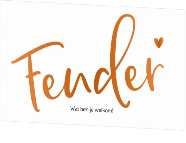 Trendy geboortekaartje met koperfolie