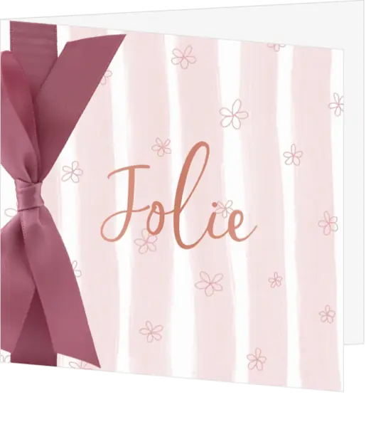 Romantisch geboortekaartje Jolie