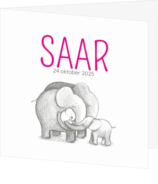 Zusje Saar - Familie olifant
