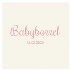 Babyborrelkaart roze