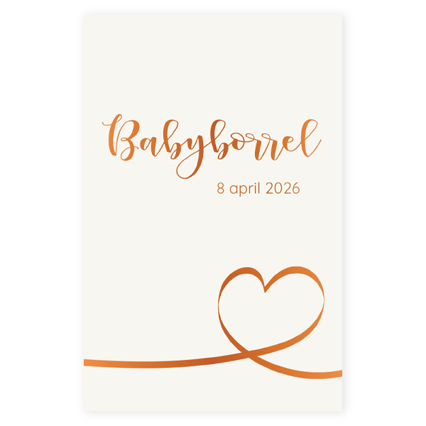 Babyborrel hart oranje