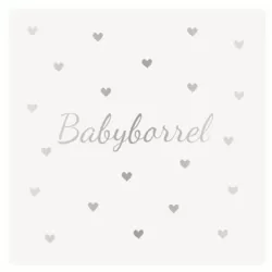 Babyborrel met hartjes in foliedruk