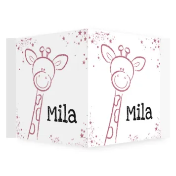 Raambord girafje roze