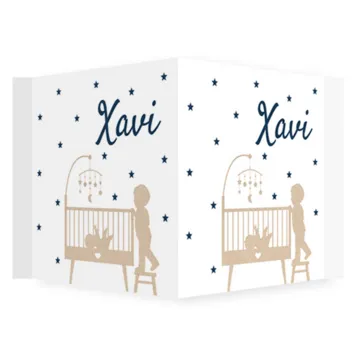 Raambord broertje met grote broer silhouet kraft