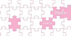 Geboortekaart Marlou - Puzzel