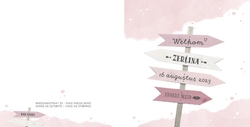 Geboortekaart Zerlina - Wegwijzers
