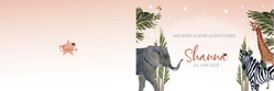 Geboortekaartje Shanna - Jungle dieren